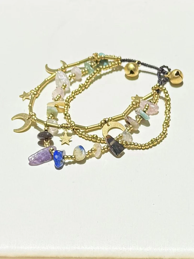 合金石英石手链 女天然小碎石民族风复古百搭小众手工气质