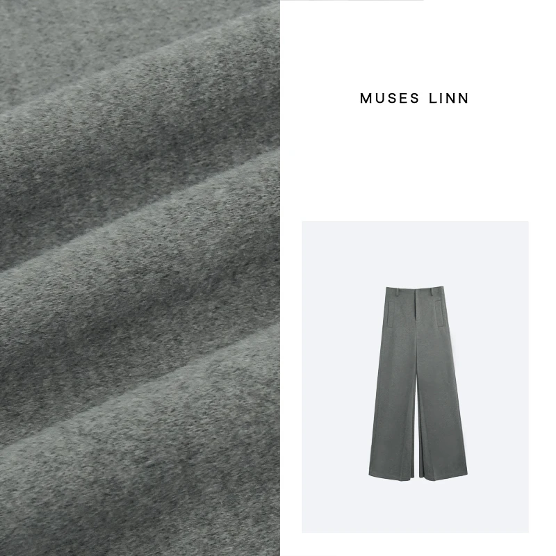 LINN【悠然身影】2025秋冬新款毛呢西装裤Q25CK549