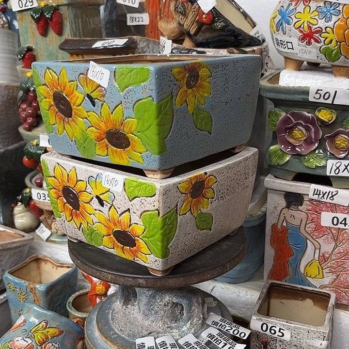 粗陶材质多肉花盆