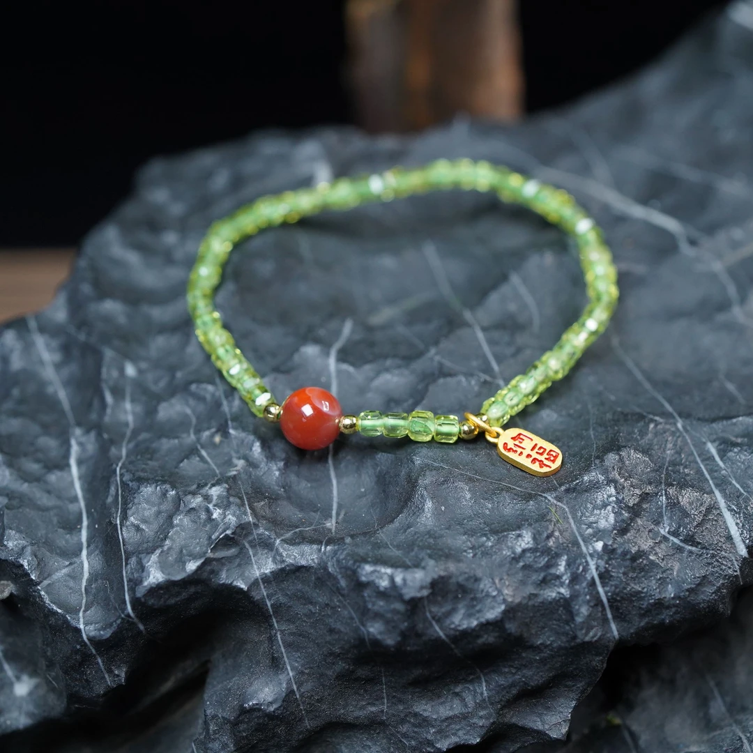 橄榄石南红手链 JYDM24010430