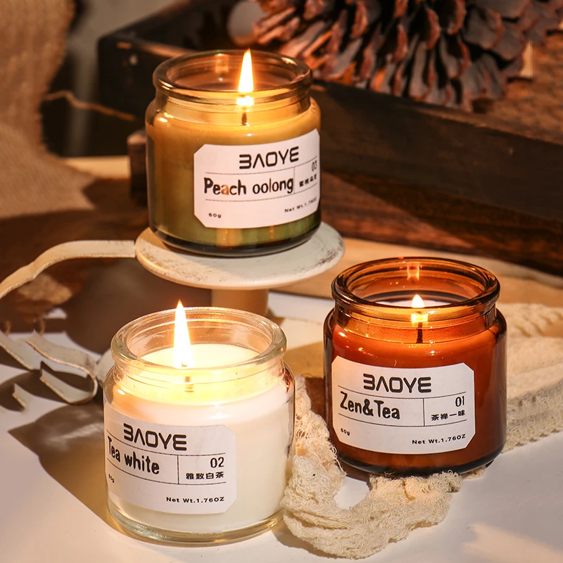 香薰蜡烛精油持久扩香情侣卧室摆件家居软装小众清晰装饰玫瑰浪漫