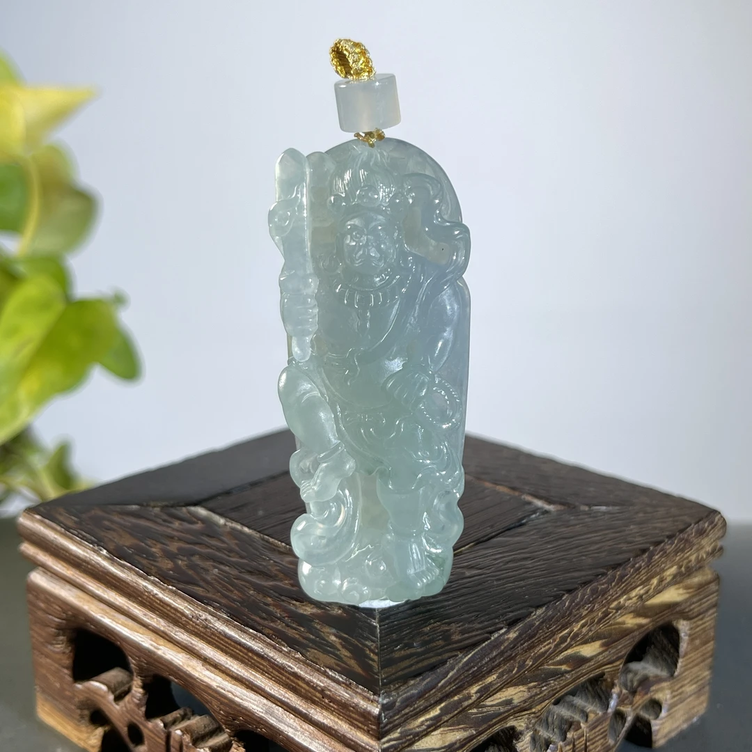 JXA12-204  天然翡翠缅甸A货 赵公明