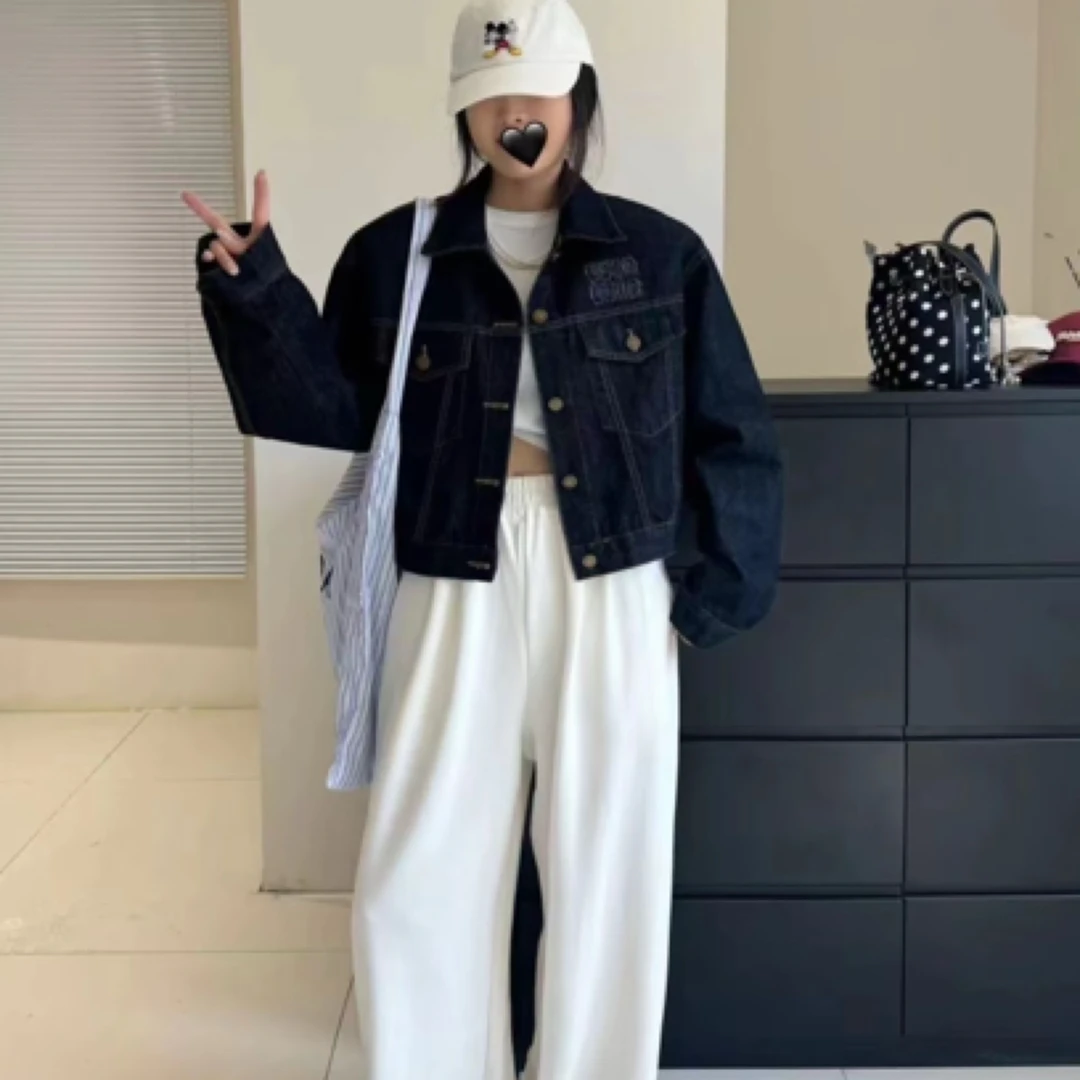 6988新款深蓝色牛仔外套休闲百搭韩版潮流