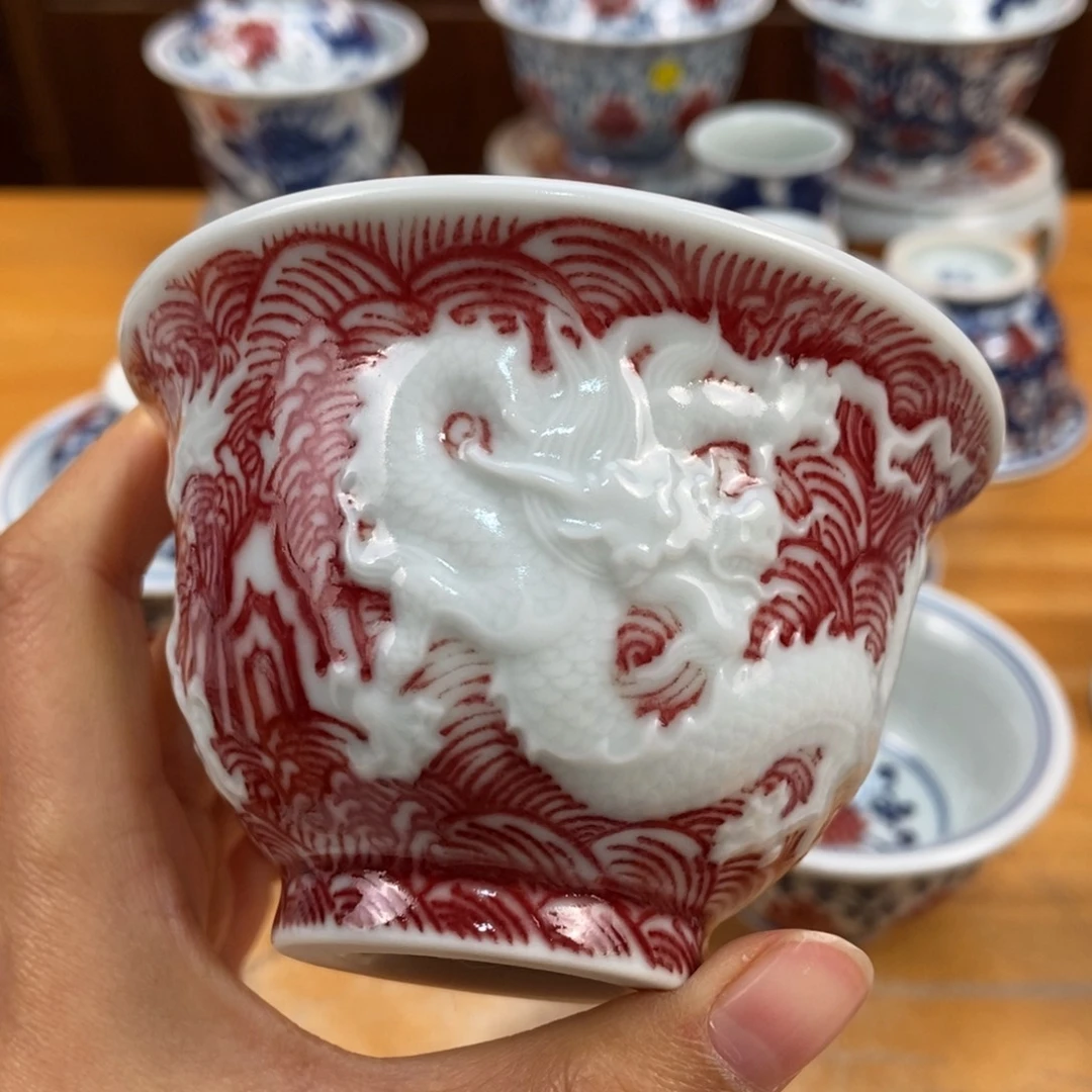 手绘现代茶具非古董