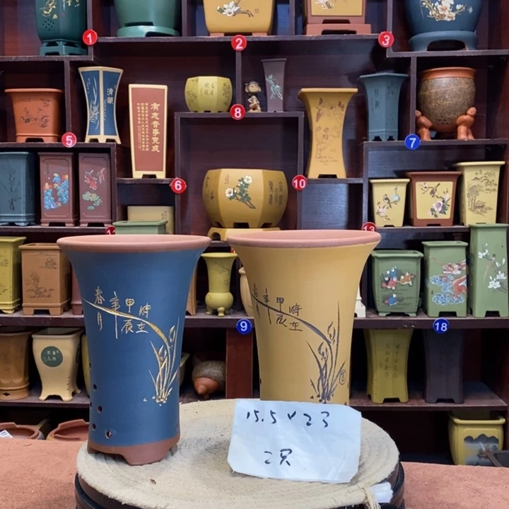 朱泥花盆紫砂作品