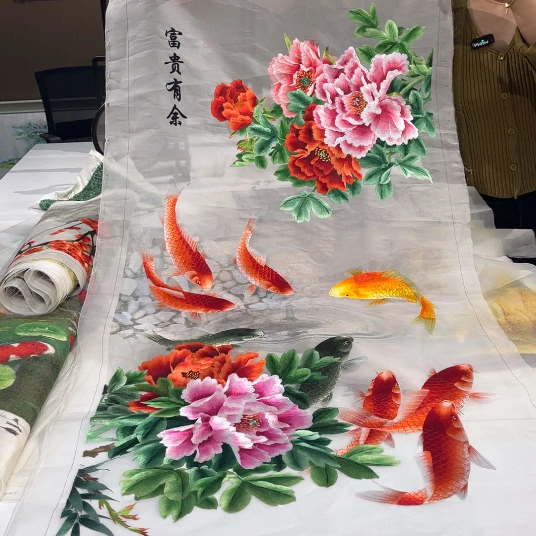 刺绣外框80*160成品纯手工苏绣