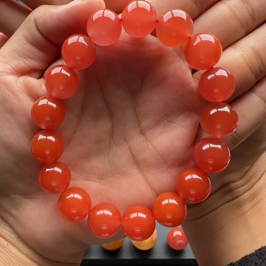 南红玛瑙未镶嵌手串12+
