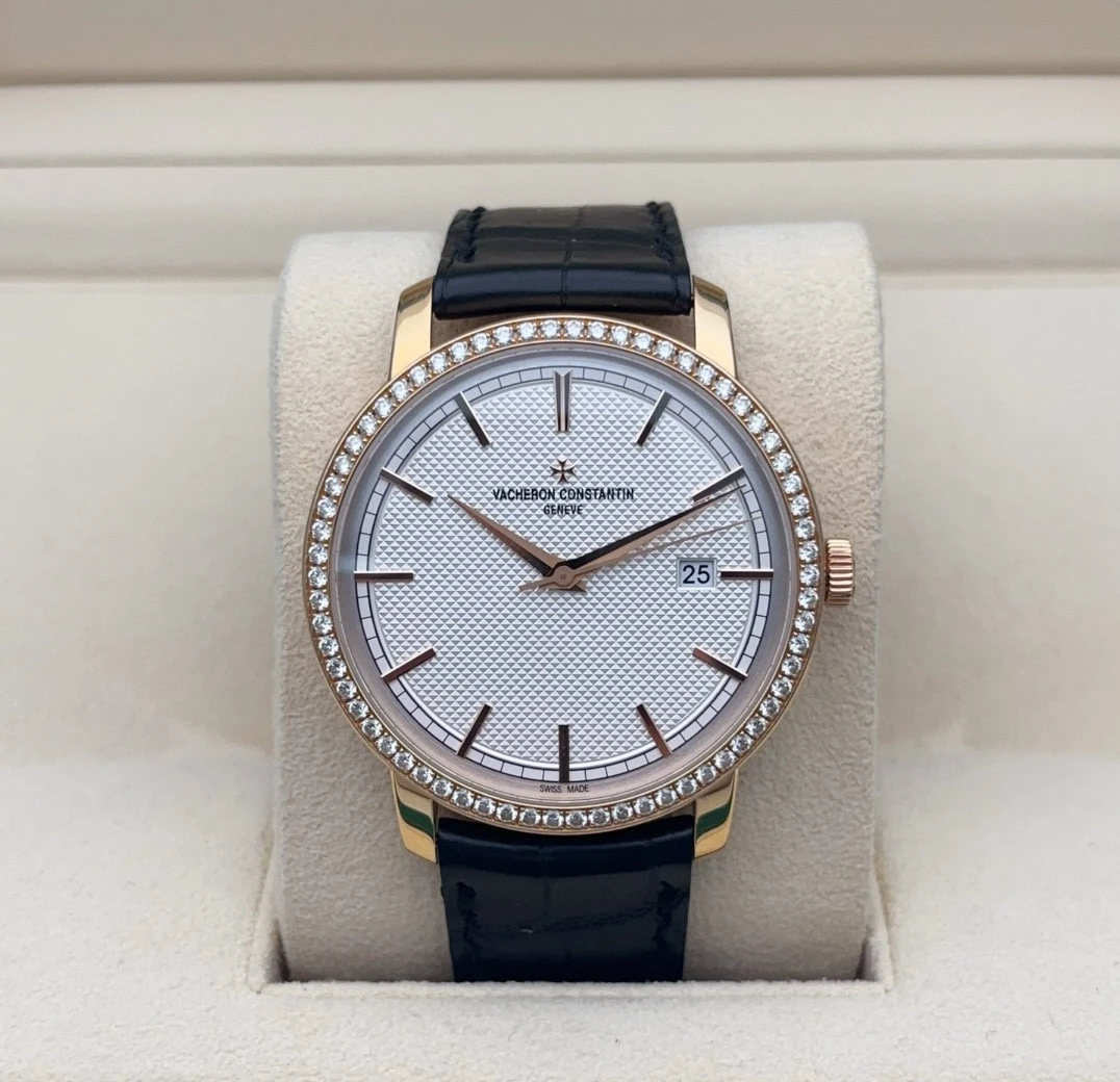 95新 Vacheron Constantin/江诗丹顿 单表/玫瑰金原镶钻/40mm表径