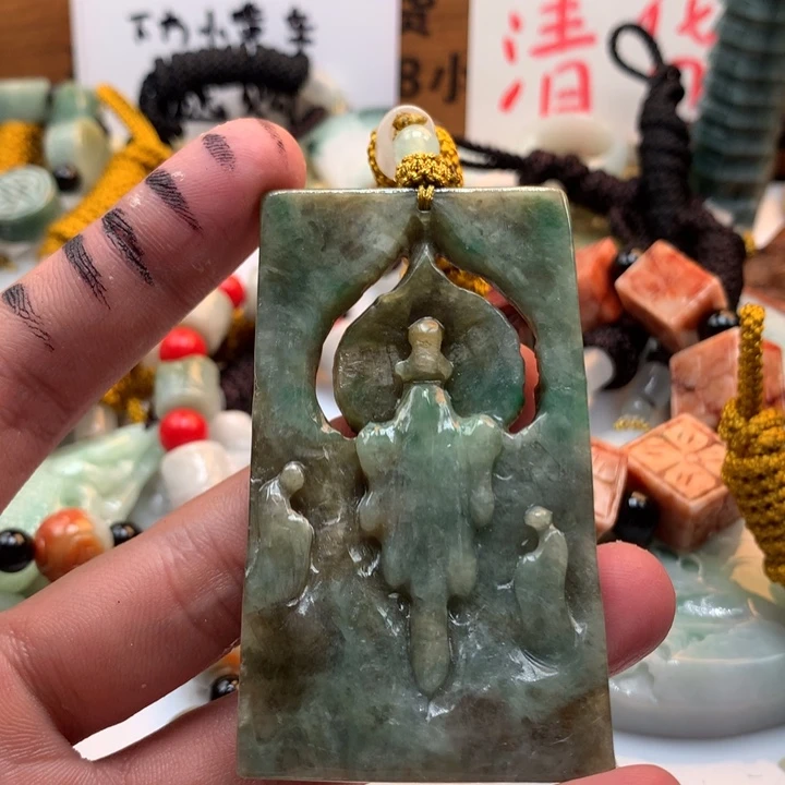 翡翠未镶嵌颈饰保真天然a货翡翠