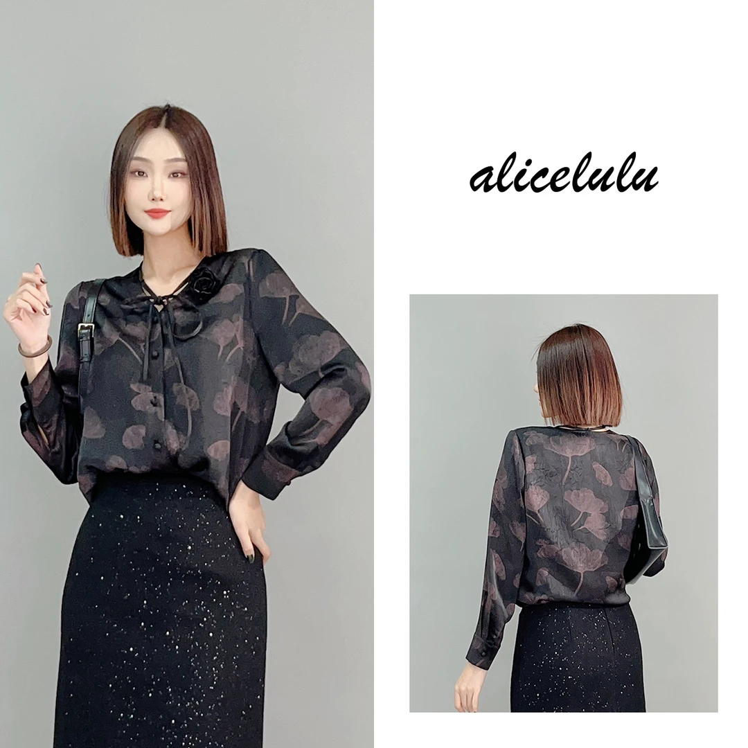 1 ALICE “银杏飘飘”衬衫 立体捏花 温婉知性 S2141435J
