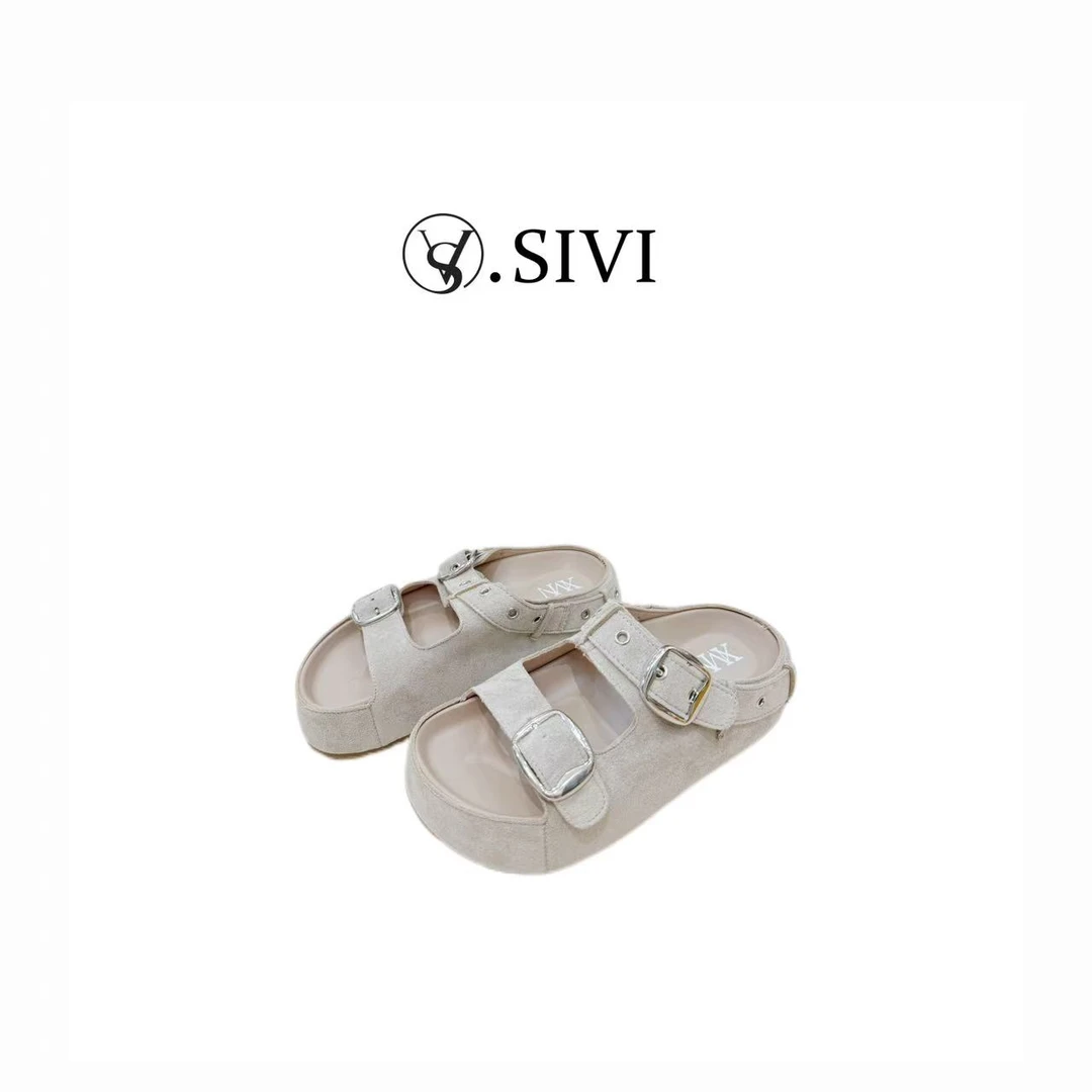 【熙薇品牌】2025新款休闲时尚一字带勃肯凉拖H3372