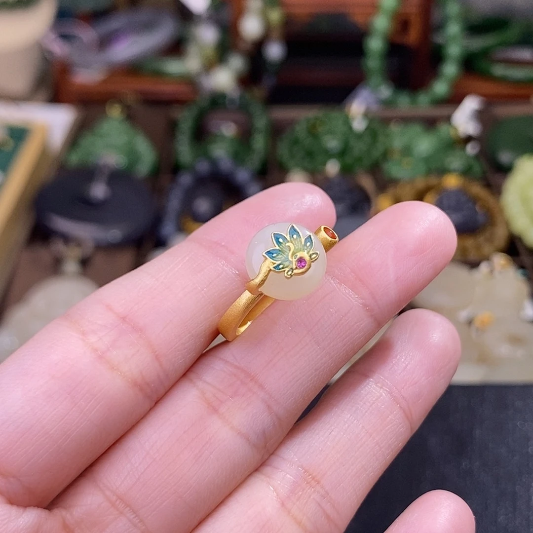 和田玉戒指清货价925.银未镶嵌