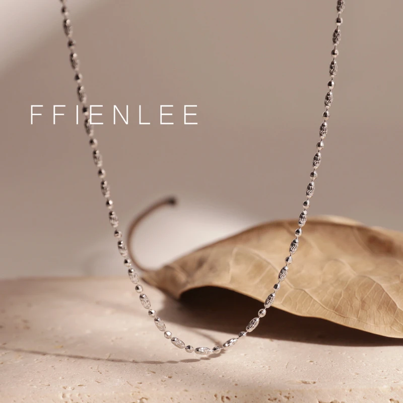 链子925银 <珠华如梦>意大利橄榄珠车花珠拼接项链可调节抽拉项链