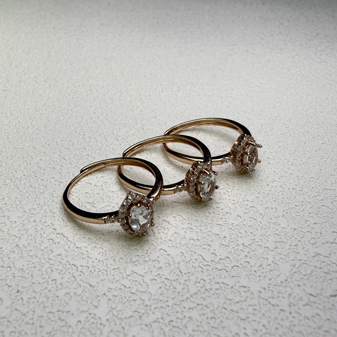 【小宝晶选】天然海蓝宝戒指 多样性发一件 659XBAX