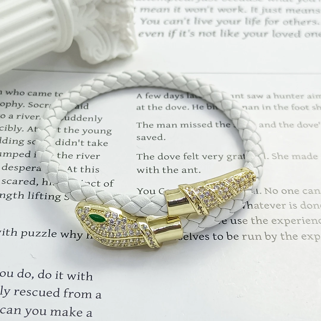 铜合金合成锆石手镯 QQK-55539 手镯简约欧美时尚小众百搭