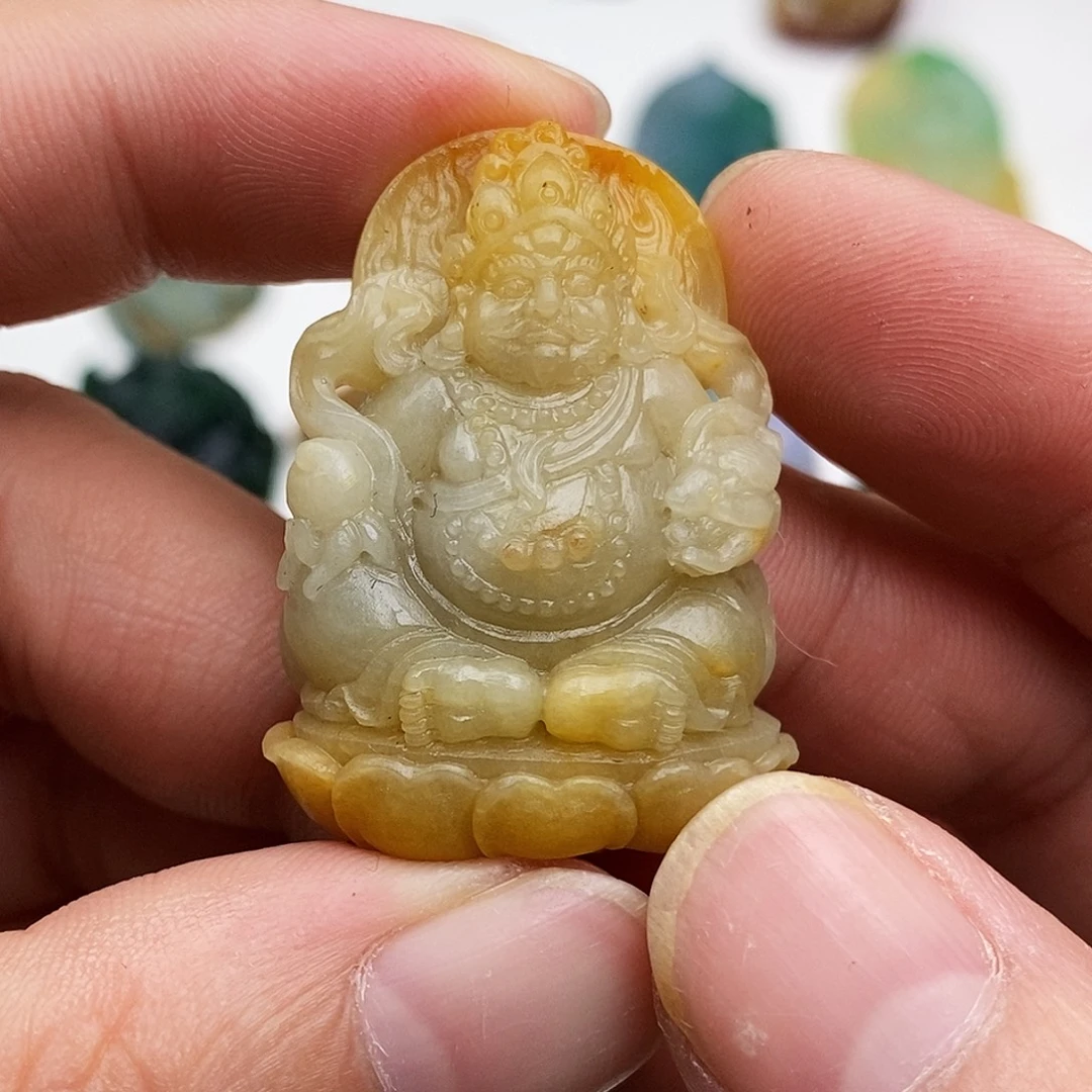 定制翡翠未镶嵌黄财神