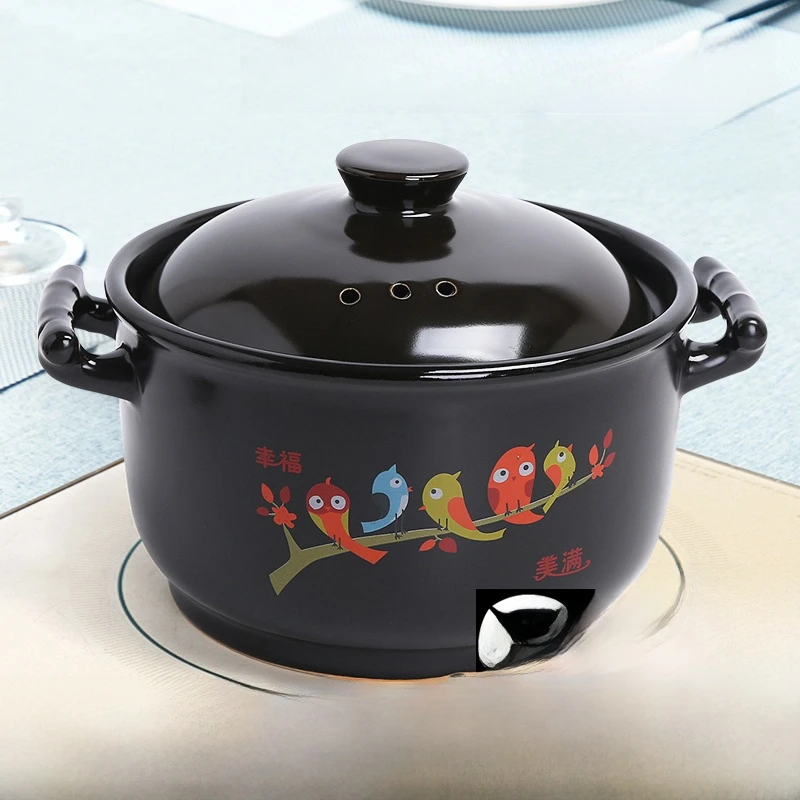 砂锅电磁炉专用熬粥陶瓷锅煲汤炖锅适用瓦罐汤煲耐高温大沙锅家用