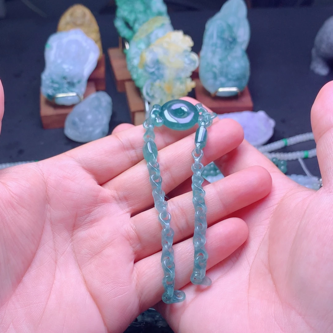 雨***秋定制翡翠未镶嵌翡翠