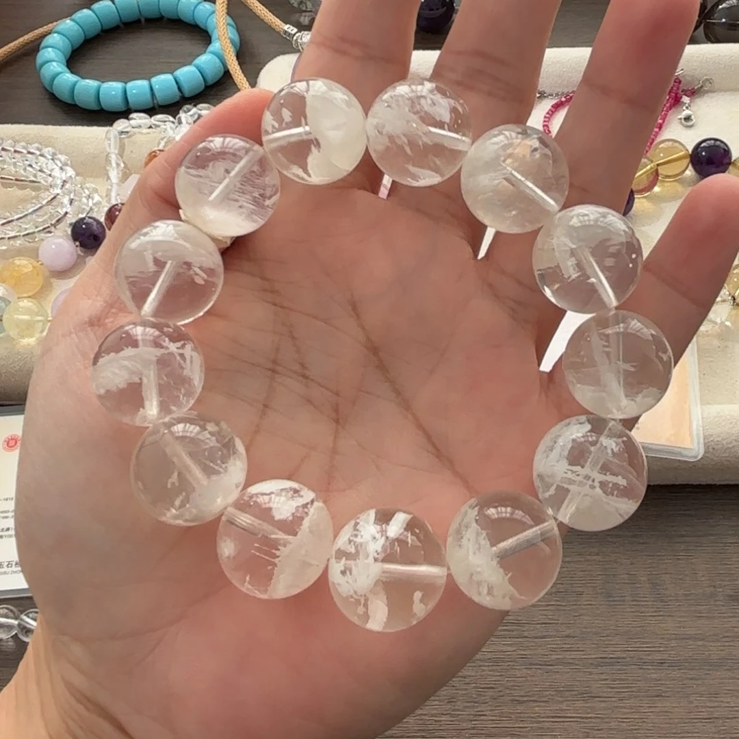 未镶嵌手链水晶白雪花幽灵