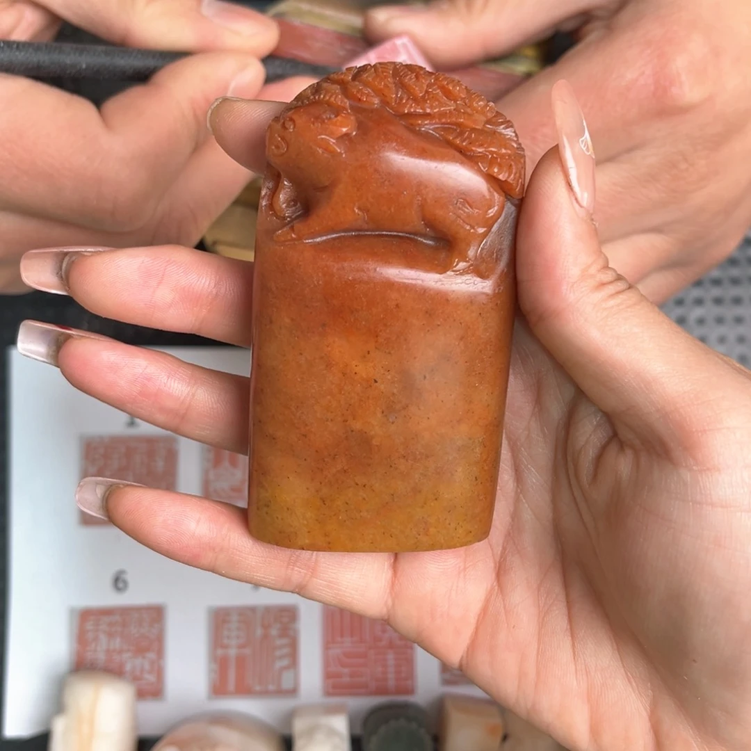 寿山石悦*现场纯手工篆刻