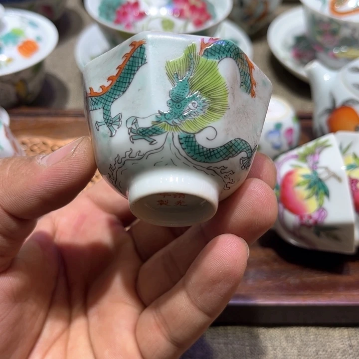 纯手绘精品盖碗杯