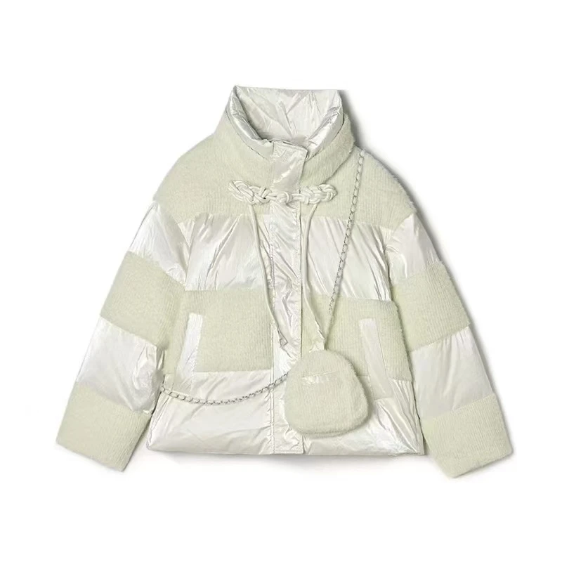 9764冬季潮流拼接百搭保暖羽绒服qy