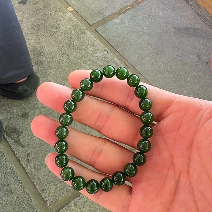 手链未镶嵌和田玉（碧玉）