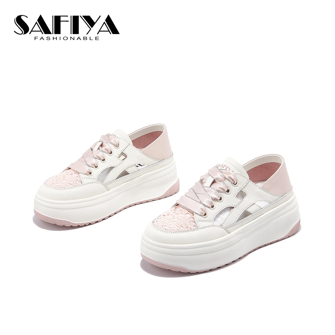 索菲娅Safiya2024夏季新款镂空透气百搭一脚蹬休闲鞋女SF42111C49