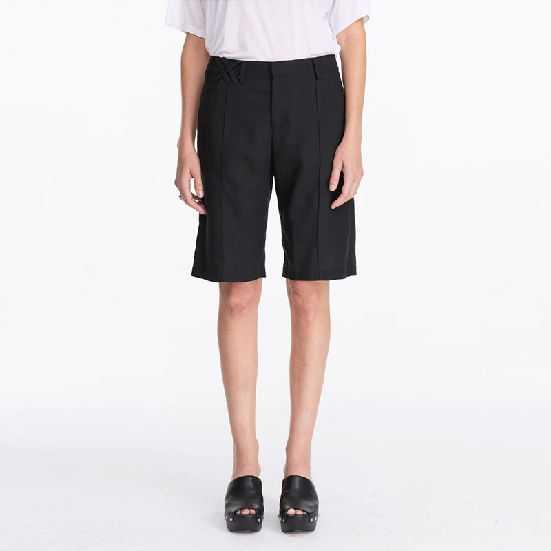 LYUOCHENG春夏莱赛尔天丝休闲短裤