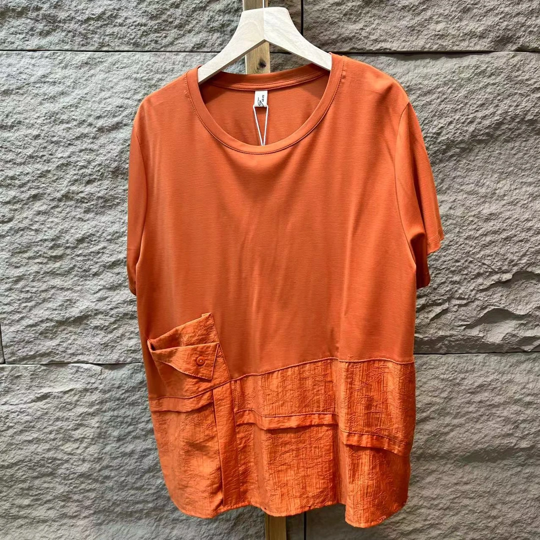 5342春夏新款休闲百搭气质减龄短袖上衣T恤