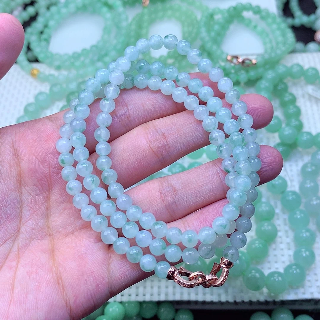 翡翠未镶嵌毛衣链