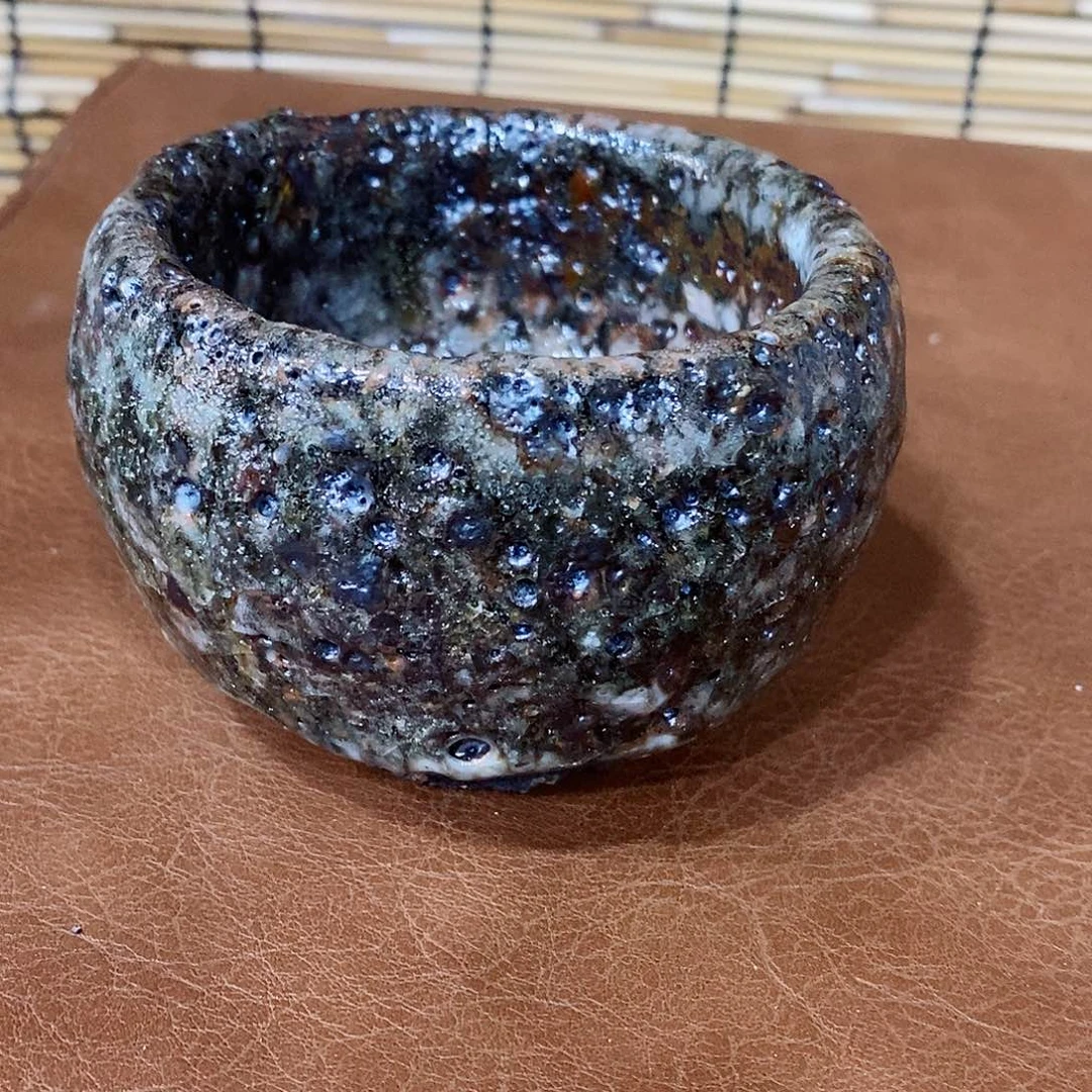 &***&粗陶柴烧志野茶器