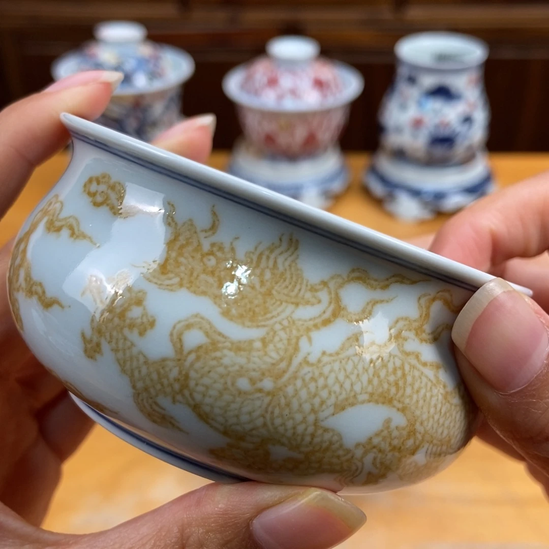 手绘现代茶具非古董