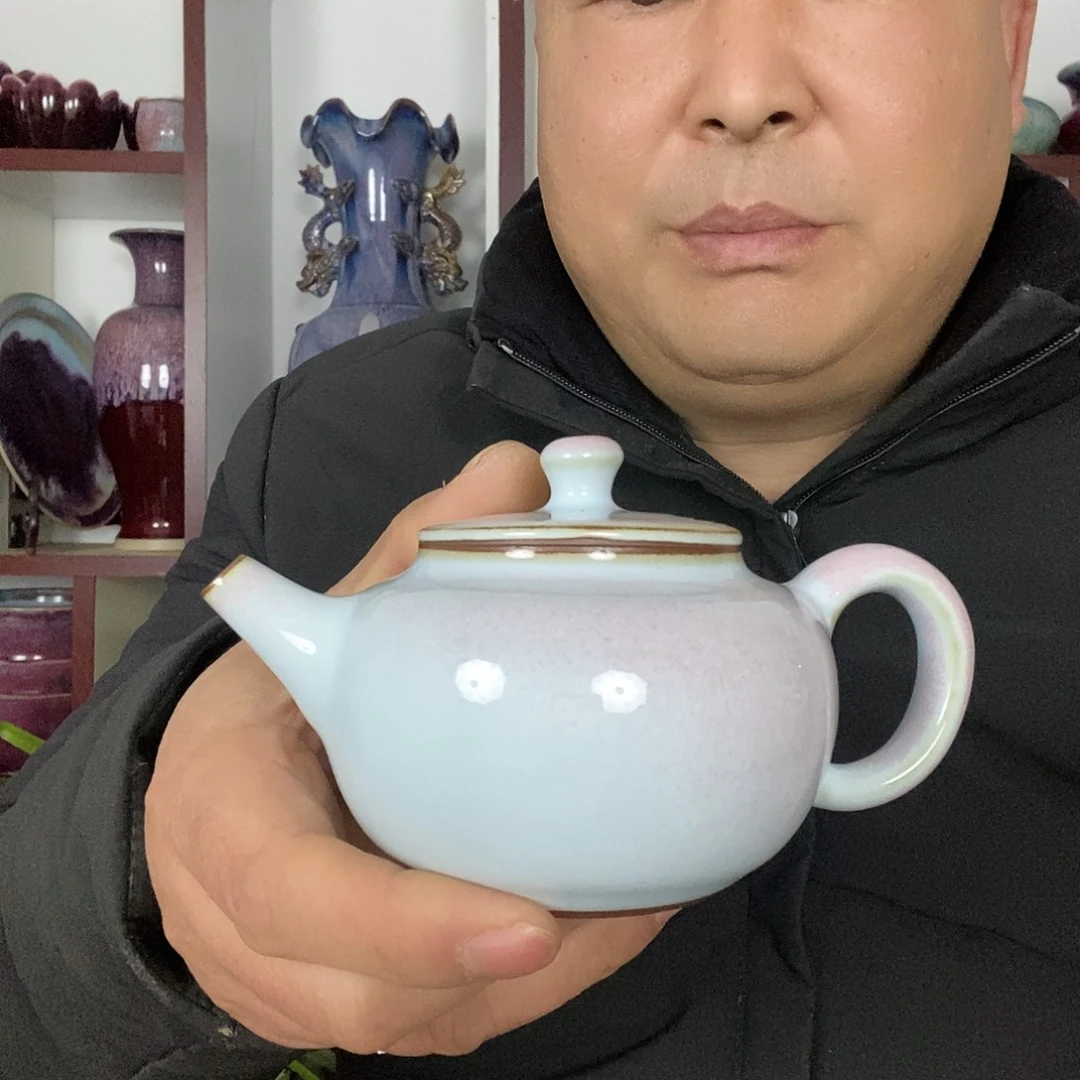 壶钧瓷茶西施壶手拉胚