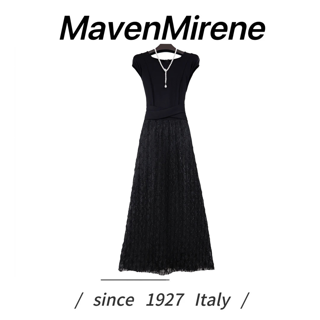 MavenMirene2025夏季新款收腰显瘦长设计师款连衣裙新8808款DDA