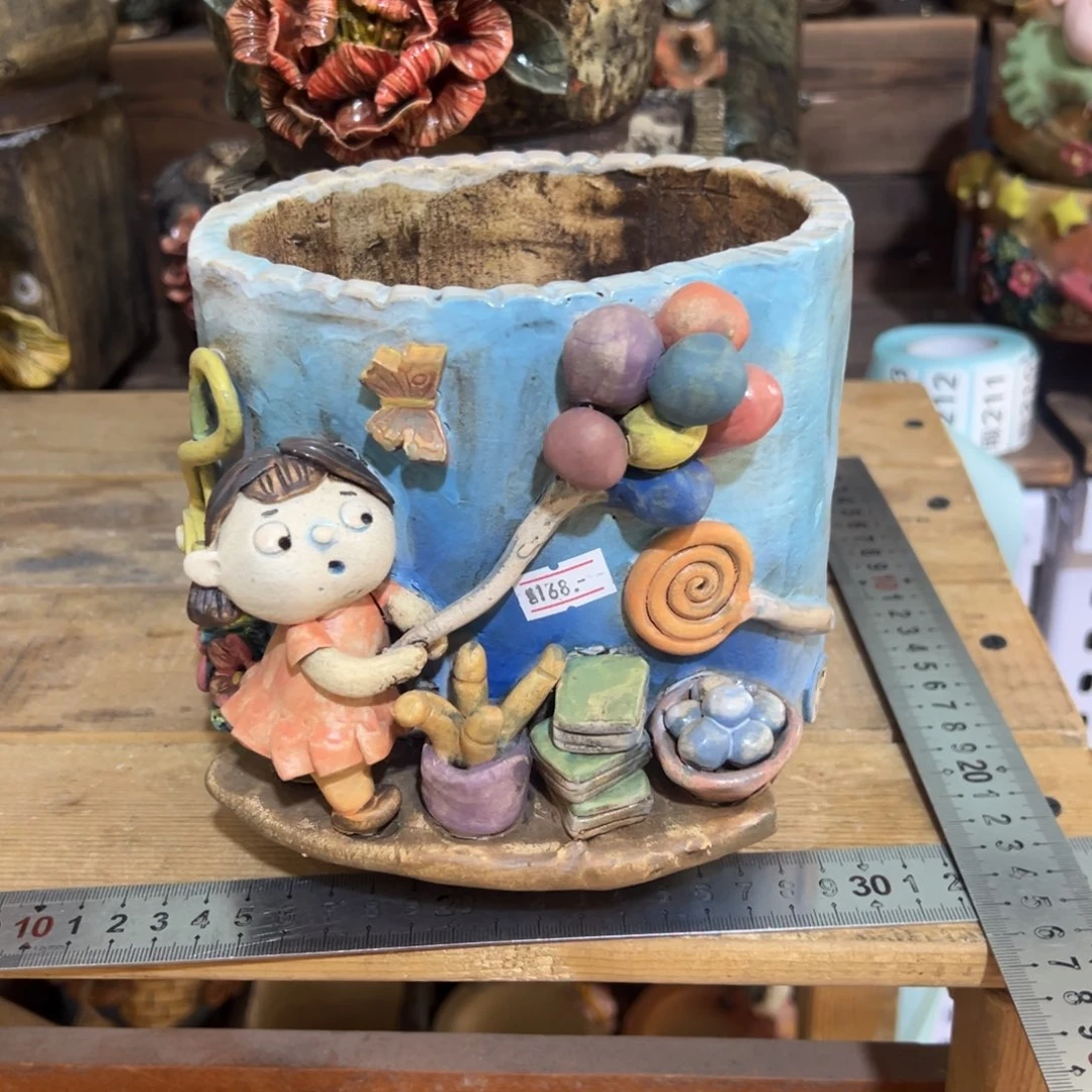 红陶l***~陶然微瑕多肉花盆