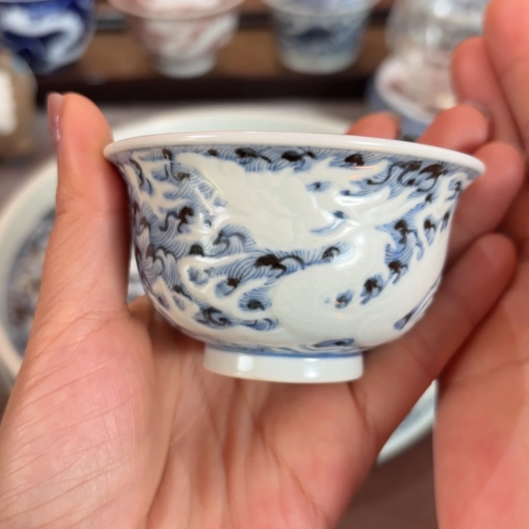 杯雕刻龙压手博陵造物