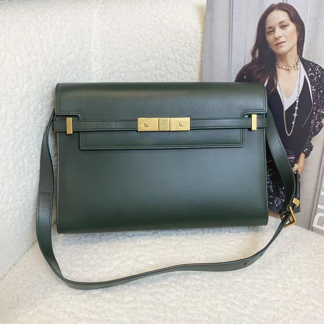 99新 YSL/圣罗兰 壹臻/绿色曼哈顿中号 55813220