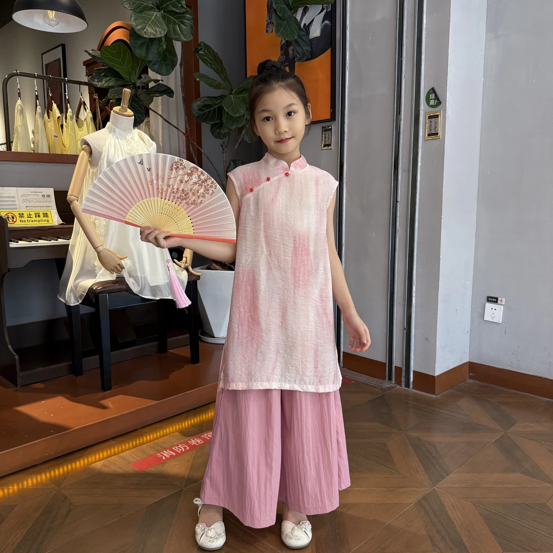 女童夏季2025新款中国风旗袍裙儿童新中式复古连衣裙唐装改良旗袍
