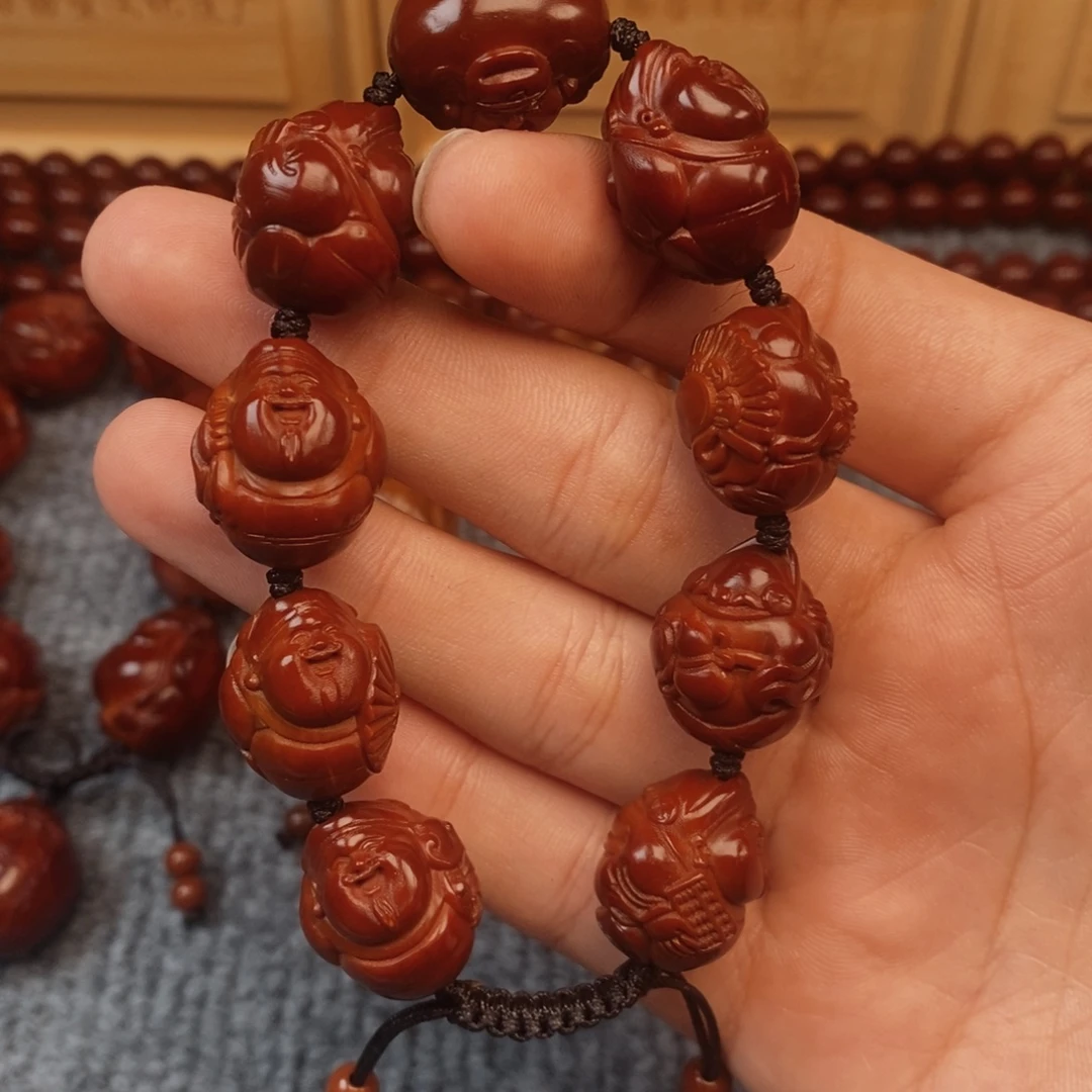 平***常橄榄核手串财神财神