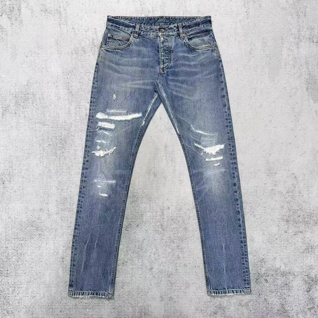 90新  DG/破洞补丁牛仔裤/46码/82腰围