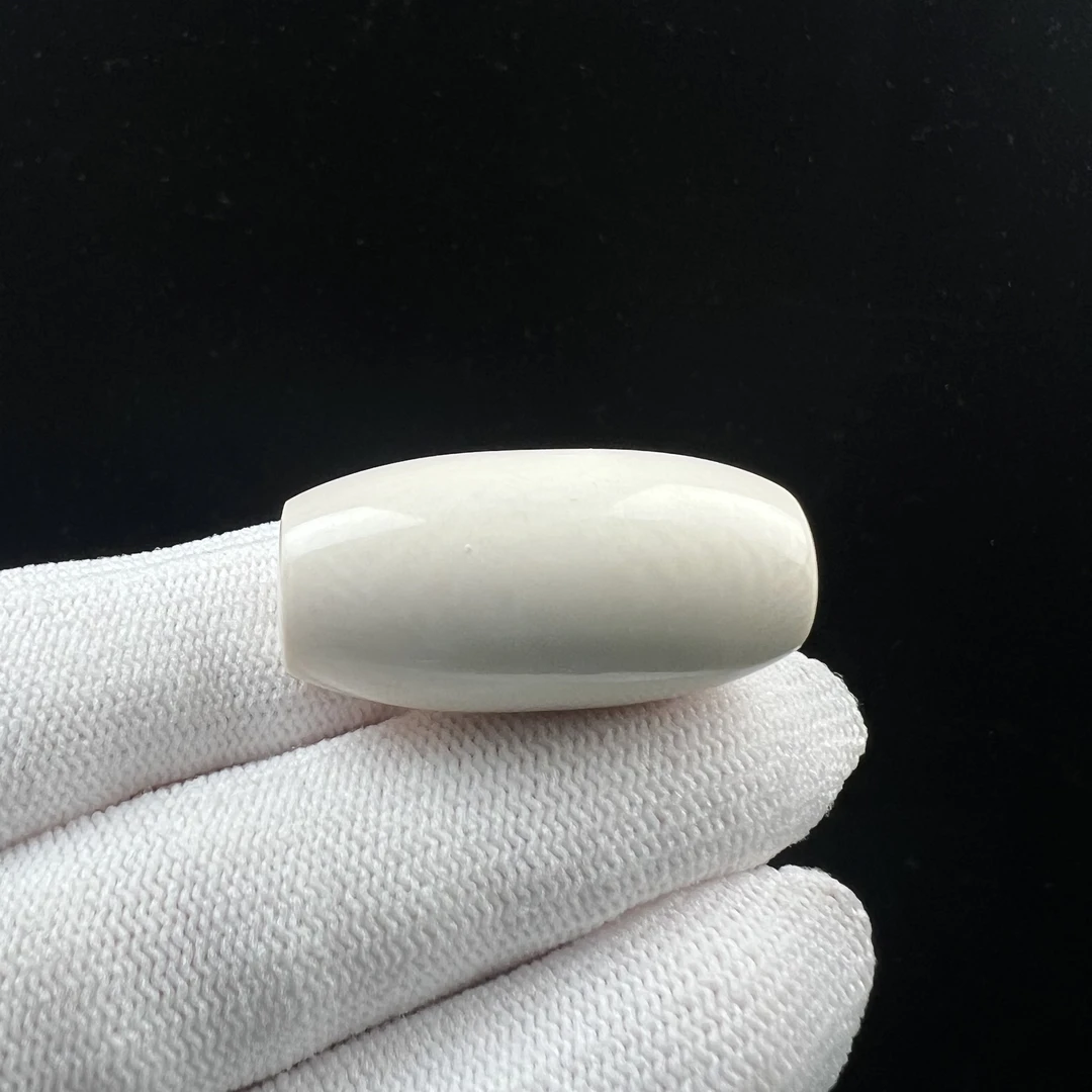 A3592  天然猛犸牙勒子 桶珠 17×33mm支持复检 假一罚四