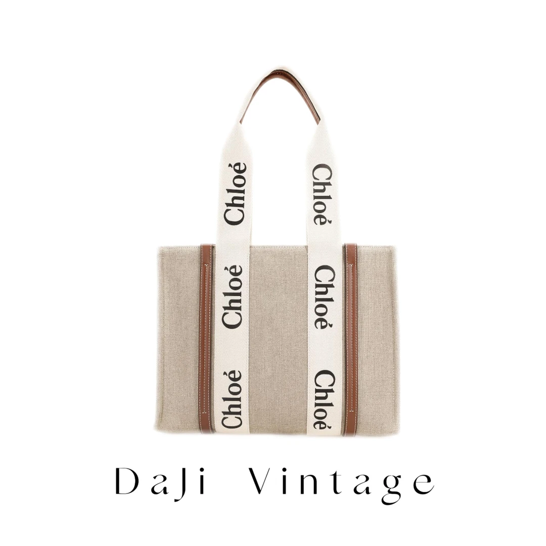 95新 Chloe/蔻依 24期免息大吉中古/Chloe蔻依中号woody托特包