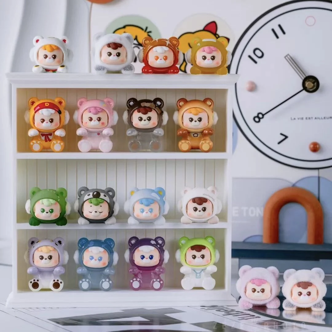 【拆盒】diudiu baby 24小时贴贴小熊系列盲盒潮玩摆件卡通车载摆件
