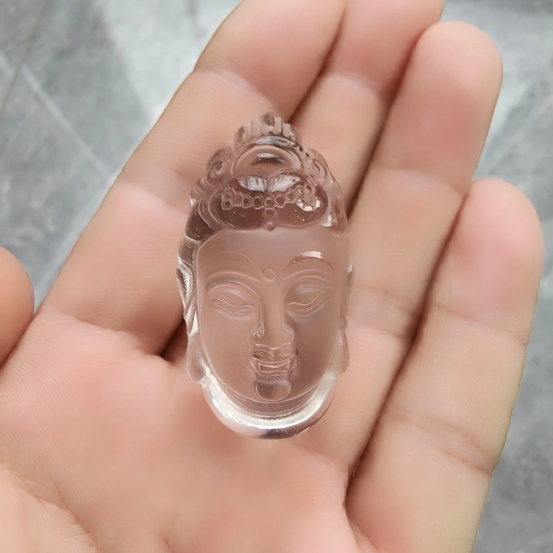 天然水晶南海观音吊坠赠送链子可挑选高端节日礼物