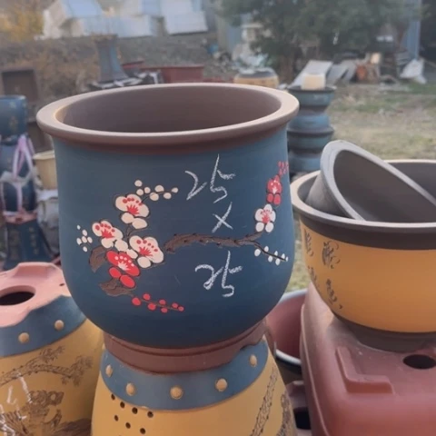 红陶紫砂花盆盆景盆栽