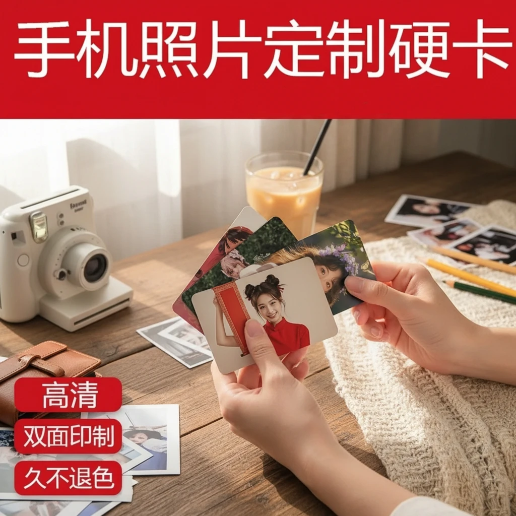 钱包卡高清定制创意双面不褪色相片冲印diy情侣明星应援跨年礼物