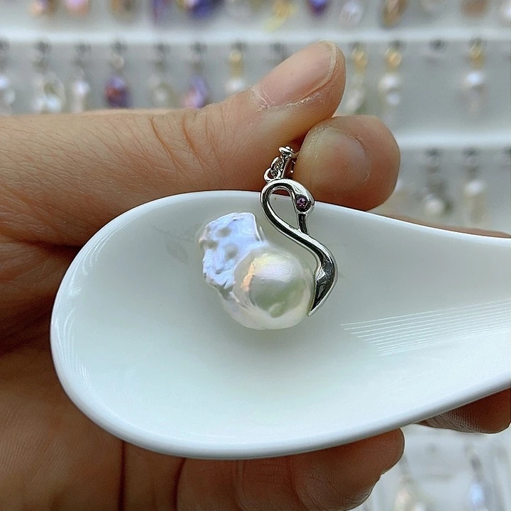 淡水珍珠颈饰银S925镶嵌