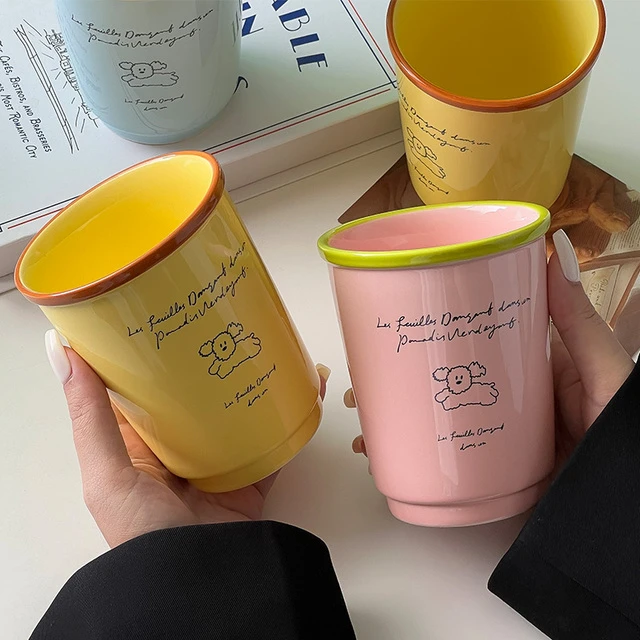 多巴胺小狗陶瓷纸杯造型马克杯早餐杯水杯手握咖啡杯情侣送人礼物