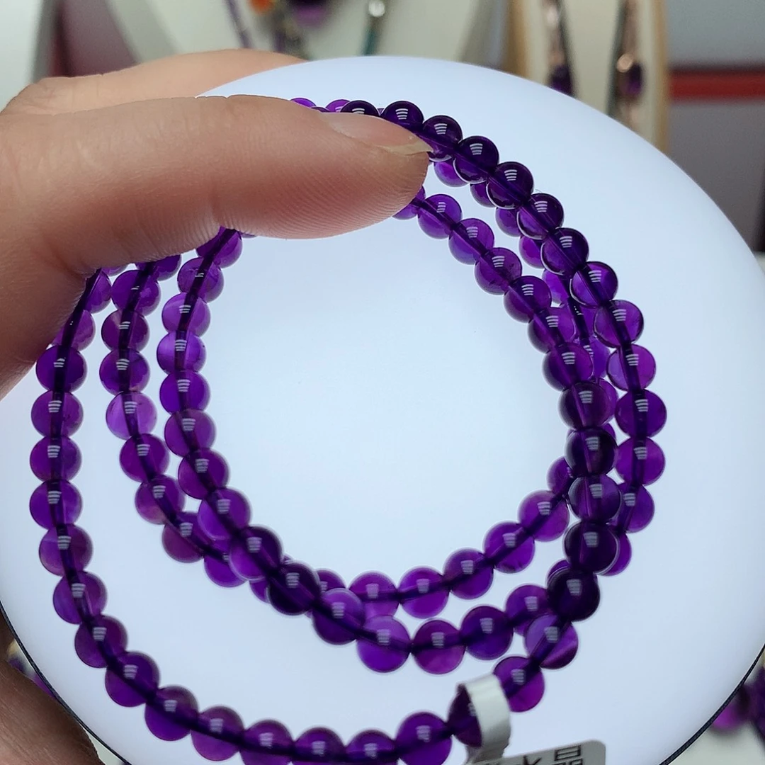 紫晶多圈手串乌拉圭未镶嵌